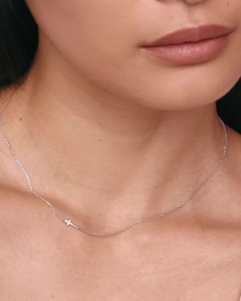 Cross Inline Necklace in Sterling Silver | Kendra Scott